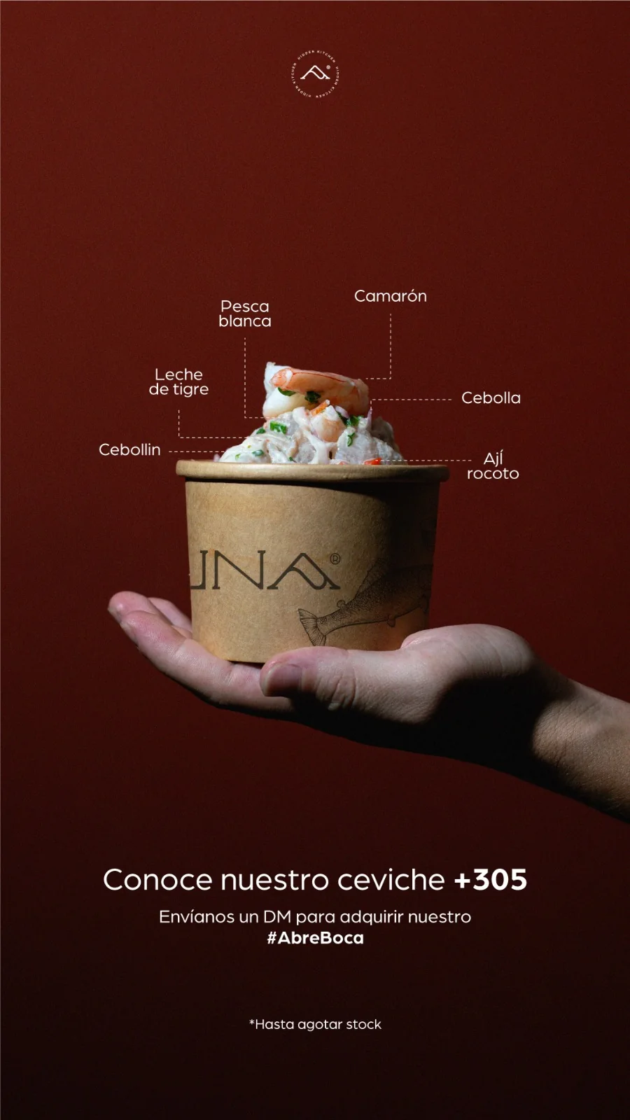 Pieza de campaña del ceviche +305 de Suna